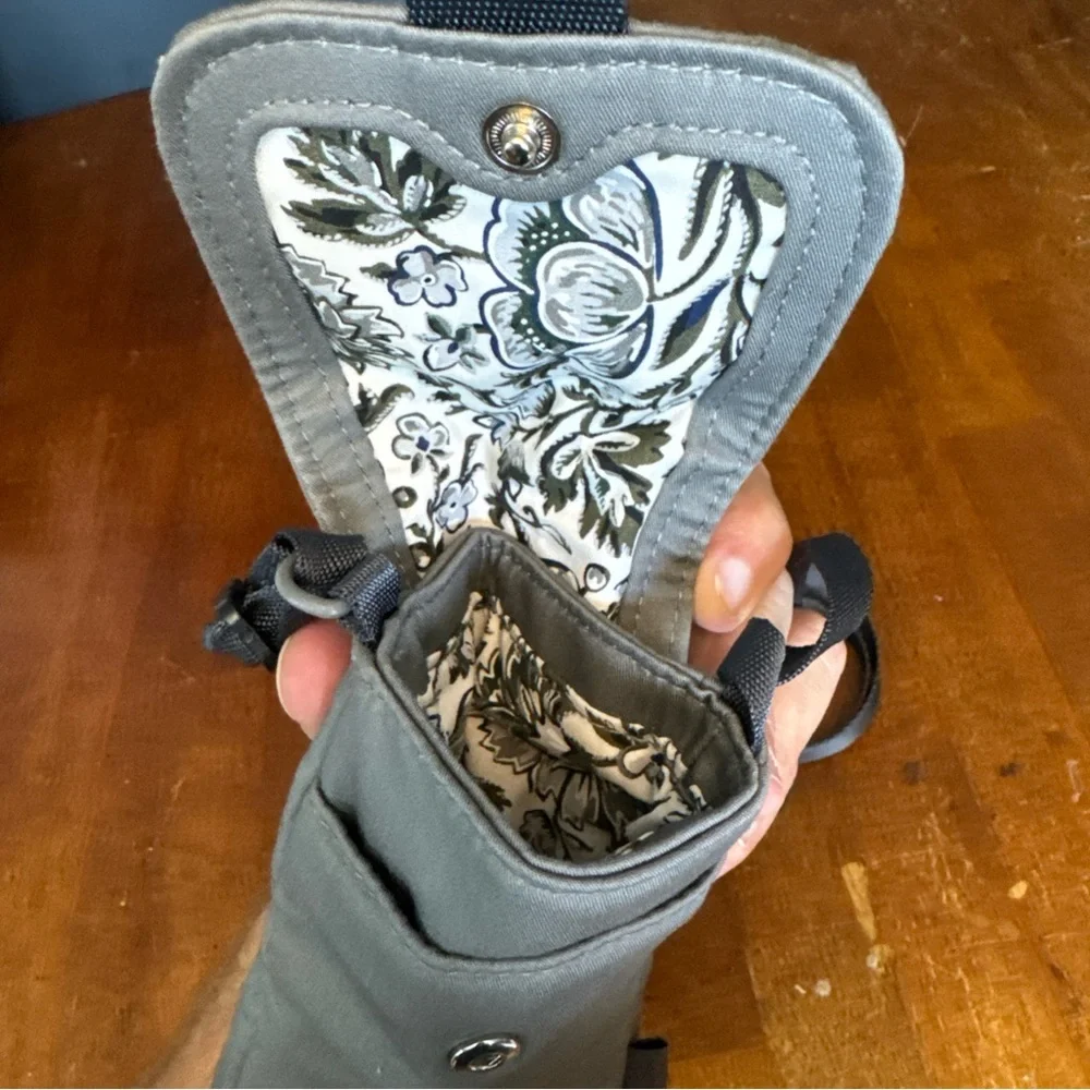 Vera Bradley Gray Crossbody Phone Holster